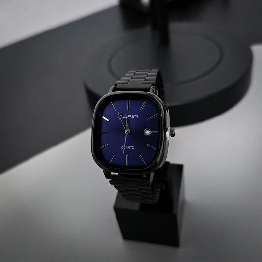 Swift Cart™Casio Black Chain Blue Dial Couple Watch