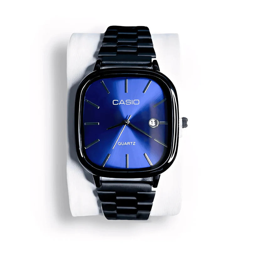 Swift Cart™Casio Black Chain Blue Dial Couple Watch